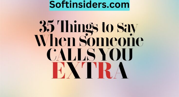 35 Things To Say When Someone Calls You Extra